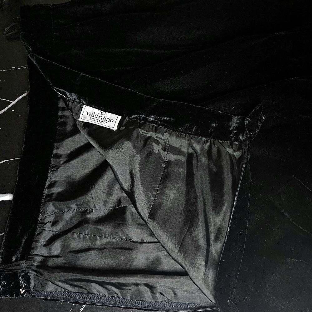 Valentino Black Velvet Skirt